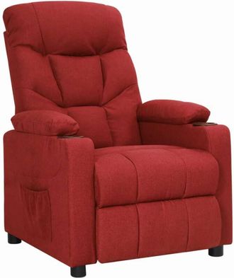 vidaXL Sill&oacute;n Elevable Tela Rojo Tinto Vidaxl
