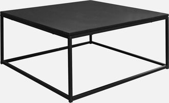 Sweeek Sweeek - Mesa De Centro De Metal Negro, Industrielle, Negro, 80x80x36 Cm