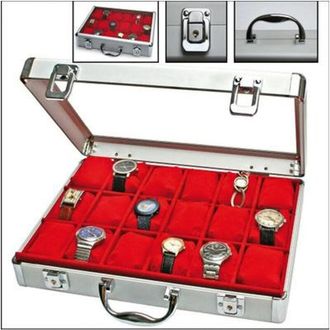 Trade Shop TrAdE Shop Traesio - Safe Valigetta Portaorologi 18 Posti 18 Orologi Valigetta Portaorologi Alluminio