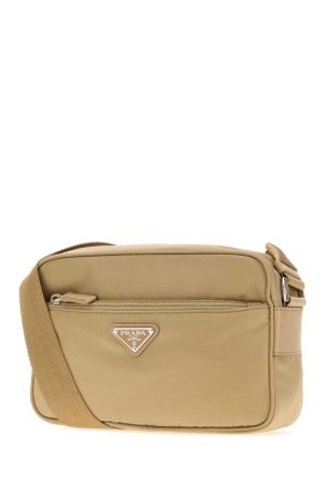 Prada Womens Beige Re-Nylon Crossbody Bag Cammello Borse A Tracolla