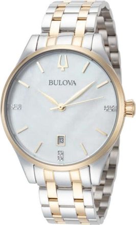 Bulova Classic Quartz White Dial Ladies Watch 98P201