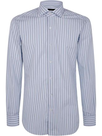 Barba Gestreept overhemd - Blauw