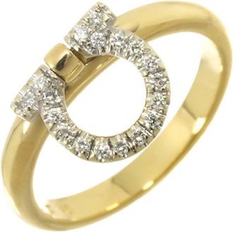 Ferragamo White Gold Yellow Gold Yellow Gold (18K) White Gold (18K) Band Ring (Pre-Owned)