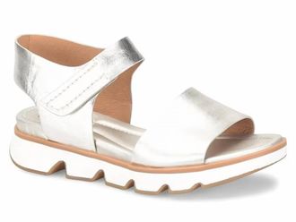 S&ouml;fft Womens Morgan Wedge Sandal In Light Platino