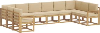 vidaXL Conjunto De Sof&aacute;s De Exterior 10 Uds. Y Beige Vidaxl