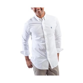 Ralph Lauren Heren, Overhemden, Wit, Maat: M Katoen