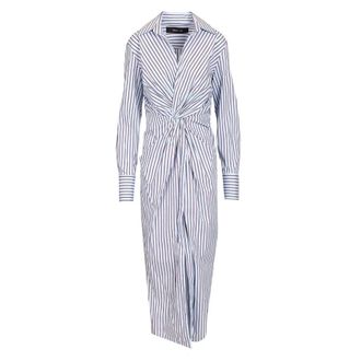 Federica Tosi Cotton Knot Midi Dress - female - Federica Tosi - Shirt Dresses - Multicolor - L - Dresses