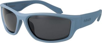 Polaroid Blauwe Plastic Zonnebril