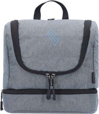 Nitro Kulturbeutel NITRO Travel Kit, Damen, Gr. B/H/T: 25cm x 11cm x 24cm, grau, Polyester, Taschen Kulturbeutel, Kosmetiktasche f&uuml;r Reise, Waschtasche, Rei