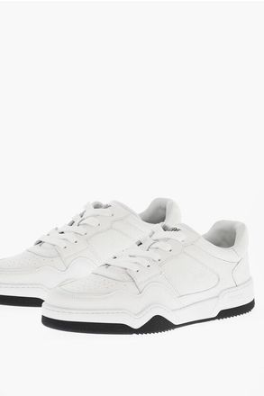 Dsquared2 Hammered Leather Low-Top Sneakers SPIKER size 44