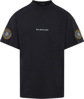 Balenciaga Black Oversized Cotton T-Shirt