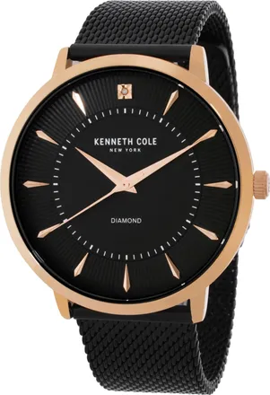 Kenneth Cole Diamond Quartz Black Dial Mens Watch KCWGG2653005