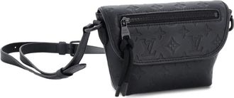 Louis Vuitton Pulse Wearable Wallet Monogram Shadow leren heuptas - Zwart