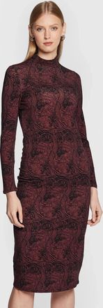 Ted Baker Elonar Dress Women 2 Black High Neck Long Sleeve Bodycon Preppy ERK631