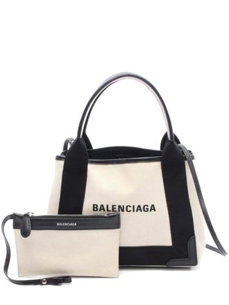 Balenciaga 2010s XS Hippopotamus leren shopper - Beige