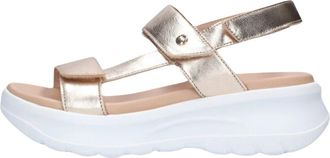 Panama Jack Gouden Leren Sandalen Noor - Dames - Sandalen - Geel - 40 EU - Leer - Schoenen