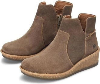 B&oslash;rn Born Viv BR0062255 Boots Womens Taupe Leather Ankle Bootie ZOGG3549