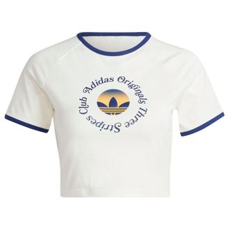 adidas (WMNS) adidas Originals Graphics Crop T-shirt Asia Sizing White JG8058