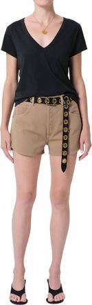 Citizens Of Humanity Abita High-Rise Shorts In Golden Tan