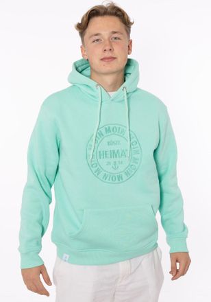 Zwillingsherz Hoodie ZWILLINGSHERZ Heimat 2014, Herren, Gr. M, gr&uuml;n (mint), Sweatware, Obermaterial: 50% Baumwolle, 50% Polyester, unifarben, Basic h&uuml;ftlang, Rundha