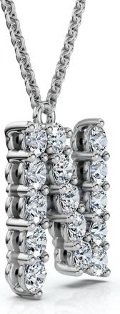 Pompeii3 1Ct Diamond Initial N Pendant 14k Gold 18 Necklace Lab Grown 5/8 Tall