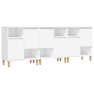 Berkfield Home Sideboards 3 pcs White 60x35x70 cm Engineered Wood | Size: 60 x 35 x 70 cm