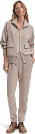 Varley Roxbury Zip Through Womens Clothing Taupe Marl : XS, Elastane/Polyester/Viscose