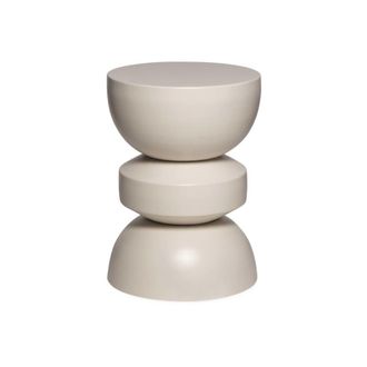 Sweeek Mesa auxiliar de metal, crema