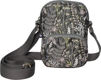 Generic Earth Squared Jacquard Mini Crossbody Phone Pouch Bag, Grey