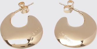 Saint Laurent Orecchini a goccia in ottone con logo inciso