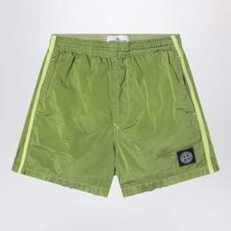 Stone Island Lime yellow nylon swimsuit