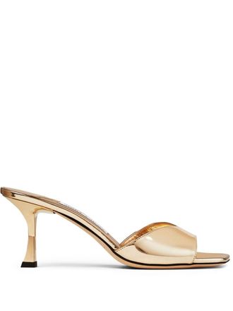 Jimmy Choo London Mules Skye metallizzate 70mm - Oro