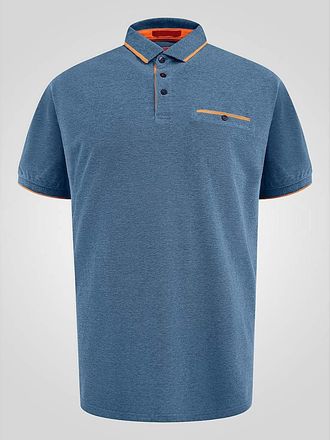 D555 Harvey Teal Jacquard Collar Polo
