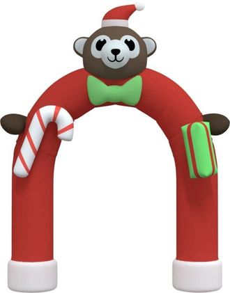 vidaXL Puerta De Arco Inflable De Navidad Con Led 380 Cm Vidaxl