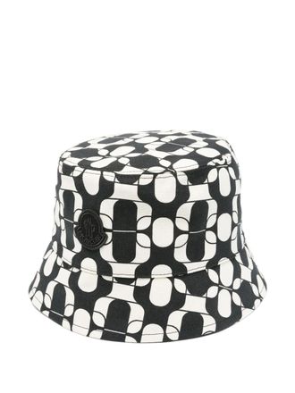 Moncler printed bucket hat - Black
