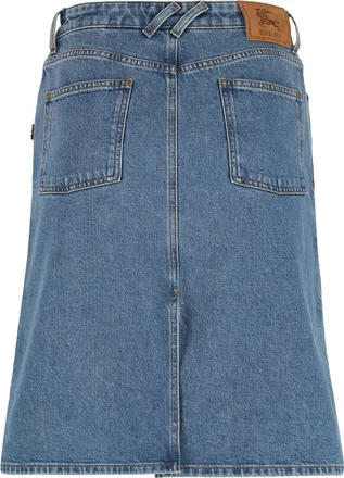 Burberry Womens Denim Slit Skirt Cotton