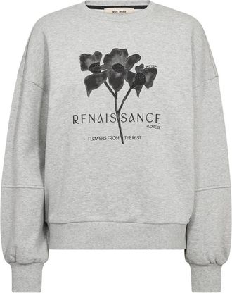 Mos Mosh Sweatshirts & Hoodies - Dames - Sweatshirts - Grijs - M - Leer - Hoodies & sweatvesten