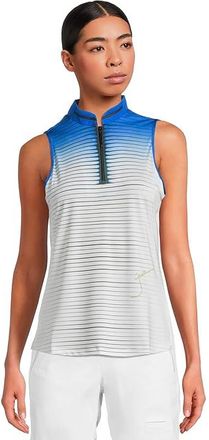 Jamie Sadock Flux Print Sleeveless Top Womens Clothing Electric Blue : 2XL, Polyester/Spandex