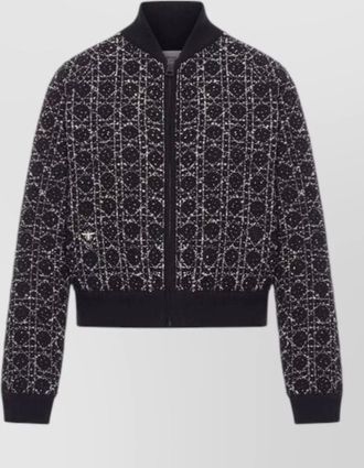 Dior knit jacket embellished design ribbed finishes