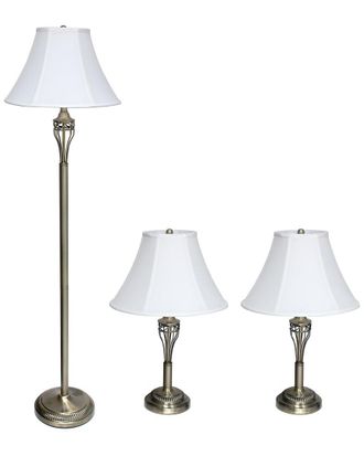 Lalia Home Antique Brass Three Pack Lamp Set