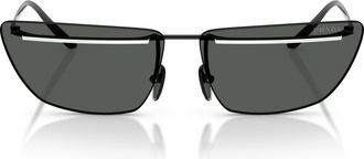 Prada 0pr C52s Angular Black Metal Sunglasses
