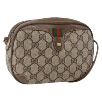 Gucci Pre-owned Cross Body Bags, female, Beige, Size: ONE SIZE Pre-owned Vintage Canvas Cross Body Bag