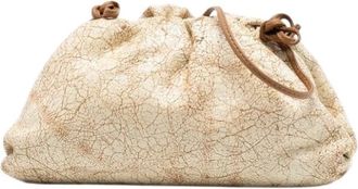 Bottega Veneta Pre-owned Clutches, female, Beige, Size: ONE SIZE Pre-owned Leather Crossbody Bag