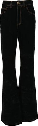 Nineminutes Cotton Polyurethane Trousers - Black
