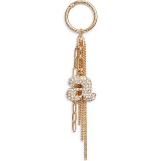 Chelsea28 Pav&eacute; Crystal Inital Bag Charm in A- Clear- Gold at Nordstrom