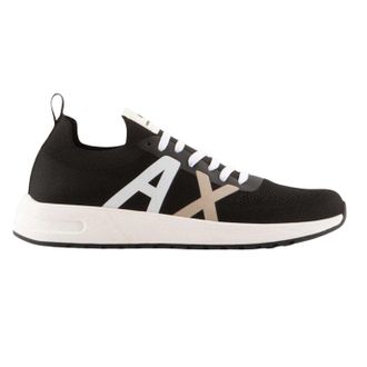 A|X Armani Exchange Heren Logo Trainers (Zwart, Wit)