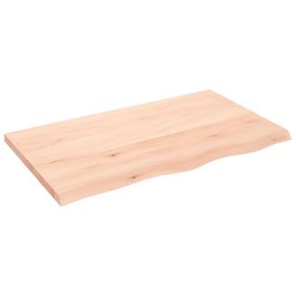Berkfield Home Wall Shelf 100x60x(2-4) cm Untreated Solid Wood Oak in Brown