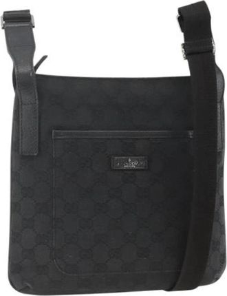 Gucci Pre-owned Leather Cross Body Bag - unisex - Vintage Schoudertas - Zwart - ONE Size - Leer - Vintage
