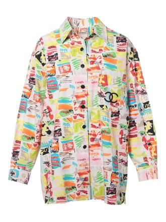 Chanel Blouse met abstracte print - Wit