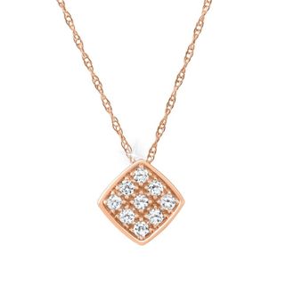 Pompeii3 VS 1/5Ct Diamond Pave Delicate Pendant Womens Necklace 18 14k Gold Lab Grown
